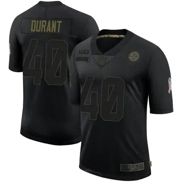 Nike Mataeo Durant Youth Limited Pittsburgh Steelers Black 2020 Salute To Service Jersey