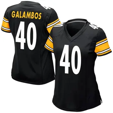 Nike Matt Galambos Women's Game Pittsburgh Steelers Black Team Color Jersey