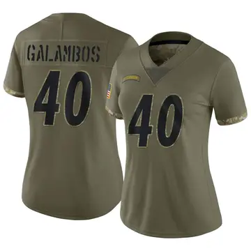 Nike Matt Galambos Women's Limited Pittsburgh Steelers Olive 2022 Salute To Service Jersey