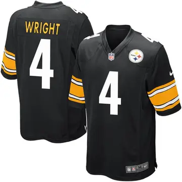 Nike Matthew Wright Men's Game Pittsburgh Steelers Black Team Color Jersey