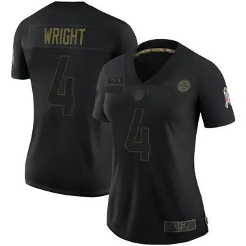 Nike Matthew Wright Women's Limited Pittsburgh Steelers Black 2020 Salute To Service Jersey