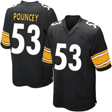 Nike Maurkice Pouncey Youth Game Pittsburgh Steelers Black Team Color Jersey
