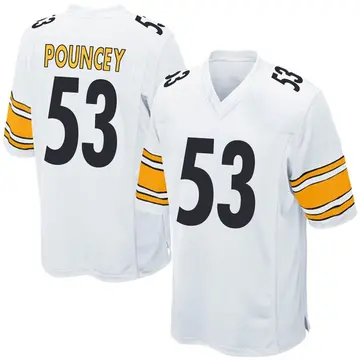 Nike Maurkice Pouncey Youth Game Pittsburgh Steelers White Jersey