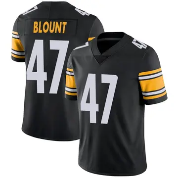 Nike Mel Blount Men's Limited Pittsburgh Steelers Black Team Color Vapor Untouchable Jersey