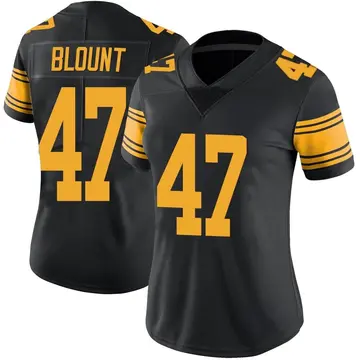 Nike Mel Blount Women's Limited Pittsburgh Steelers Black Color Rush Jersey