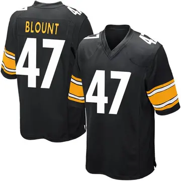 Nike Mel Blount Youth Game Pittsburgh Steelers Black Team Color Jersey