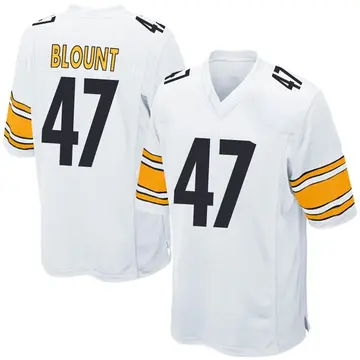 Nike Mel Blount Youth Game Pittsburgh Steelers White Jersey