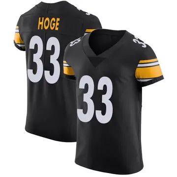 Nike Merril Hoge Men's Elite Pittsburgh Steelers Black Team Color Vapor Untouchable Jersey