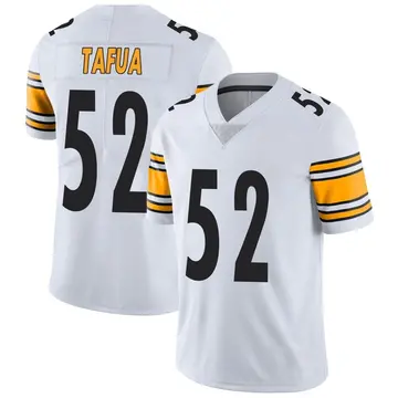 Nike Mika Tafua Men's Limited Pittsburgh Steelers White Vapor Untouchable Jersey