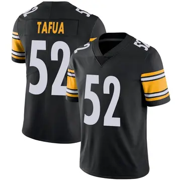 Nike Mika Tafua Youth Limited Pittsburgh Steelers Black Team Color Vapor Untouchable Jersey