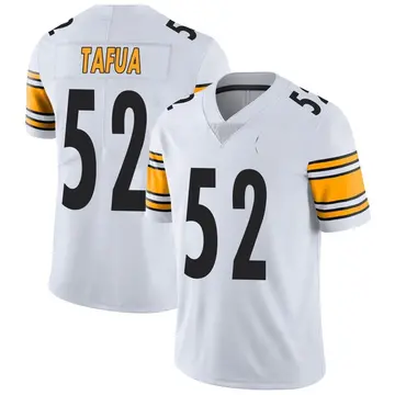 Nike Mika Tafua Youth Limited Pittsburgh Steelers White Vapor Untouchable Jersey