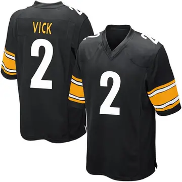 Nike Mike Vick Men's Game Pittsburgh Steelers Black Team Color Jersey