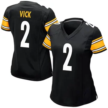 Nike Mike Vick Women's Game Pittsburgh Steelers Black Team Color Jersey