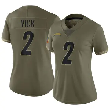 Nike Mike Vick Women's Limited Pittsburgh Steelers Olive 2022 Salute To Service Jersey
