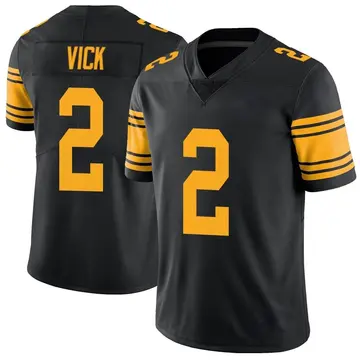 Nike Mike Vick Youth Limited Pittsburgh Steelers Black Color Rush Jersey