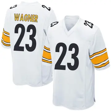 Nike Mike Wagner Men's Game Pittsburgh Steelers White Jersey