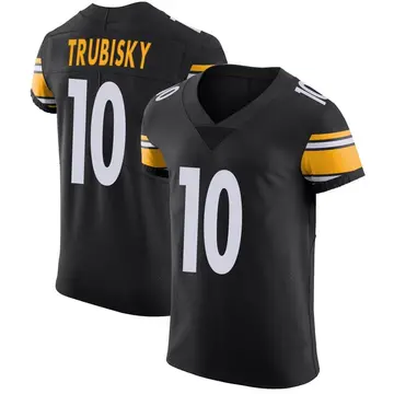 Nike Mitch Trubisky Men's Elite Pittsburgh Steelers Black Team Color Vapor Untouchable Jersey