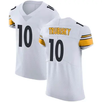 Nike Mitch Trubisky Men's Elite Pittsburgh Steelers White Vapor Untouchable Jersey