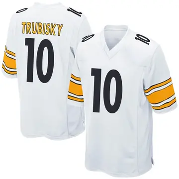 Nike Mitch Trubisky Men's Game Pittsburgh Steelers White Jersey