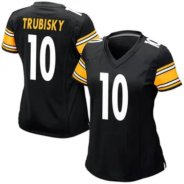 Nike Mitch Trubisky Women's Game Pittsburgh Steelers Black Team Color Jersey