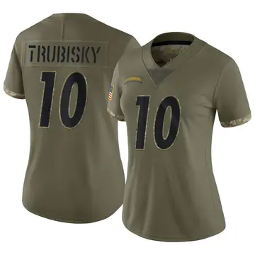 Nike Mitch Trubisky Women's Limited Pittsburgh Steelers Olive 2022 Salute To Service Jersey