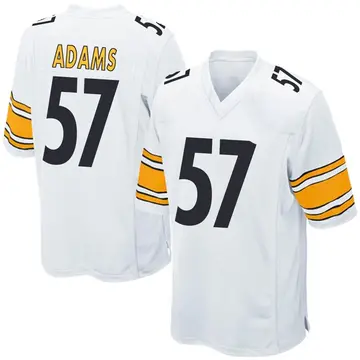 Nike Montravius Adams Men's Game Pittsburgh Steelers White Jersey