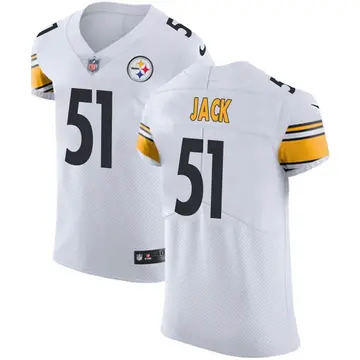 Nike Myles Jack Men's Elite Pittsburgh Steelers White Vapor Untouchable Jersey