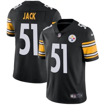Nike Myles Jack Men's Limited Pittsburgh Steelers Black Team Color Vapor Untouchable Jersey