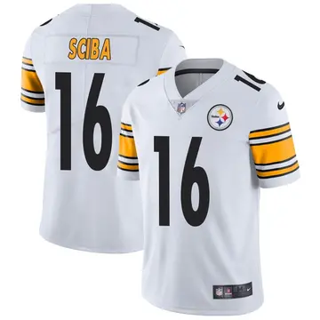 Nike Nick Sciba Youth Limited Pittsburgh Steelers White Vapor Untouchable Jersey