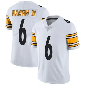 Nike Pressley Harvin III Men's Limited Pittsburgh Steelers White Vapor Untouchable Jersey