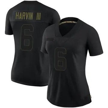 Nike Pressley Harvin III Women's Limited Pittsburgh Steelers Black 2020 Salute To Service Jersey