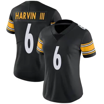 Nike Pressley Harvin III Women's Limited Pittsburgh Steelers Black Team Color Vapor Untouchable Jersey