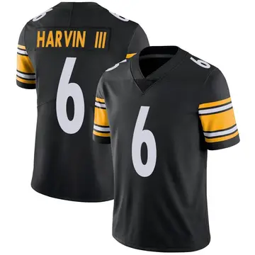 Nike Pressley Harvin III Youth Limited Pittsburgh Steelers Black Team Color Vapor Untouchable Jersey