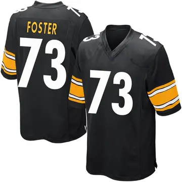 Nike Ramon Foster Men's Game Pittsburgh Steelers Black Team Color Jersey