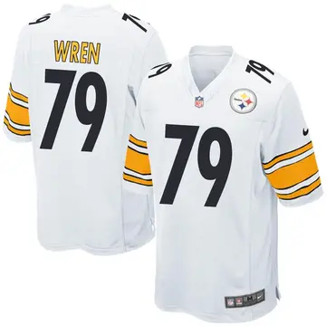Nike Renell Wren Men's Game Pittsburgh Steelers White Jersey