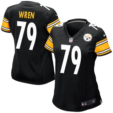 Nike Renell Wren Women's Game Pittsburgh Steelers Black Team Color Jersey