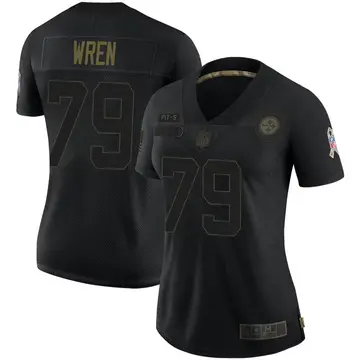 Nike Renell Wren Women's Limited Pittsburgh Steelers Black 2020 Salute To Service Jersey