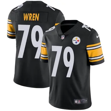 Nike Renell Wren Youth Limited Pittsburgh Steelers Black Team Color Vapor Untouchable Jersey