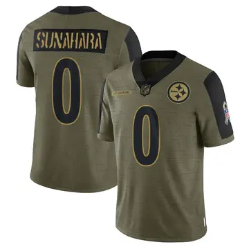 Nike Rex Sunahara Men's Limited Pittsburgh Steelers Olive 2021 Salute To Service Jersey