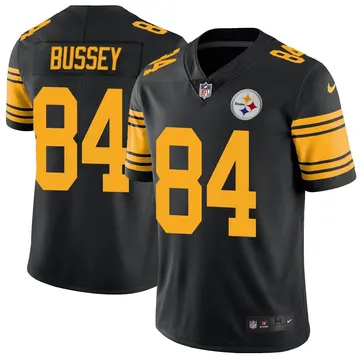 Nike Rico Bussey Men's Limited Pittsburgh Steelers Black Color Rush Jersey