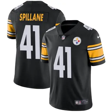 Nike Robert Spillane Men's Limited Pittsburgh Steelers Black Team Color Vapor Untouchable Jersey