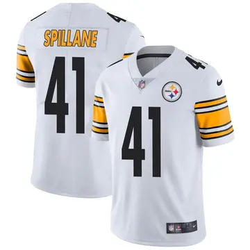 Nike Robert Spillane Men's Limited Pittsburgh Steelers White Vapor Untouchable Jersey