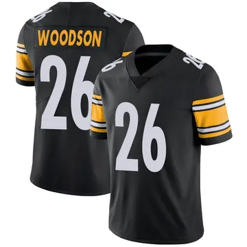 Nike Rod Woodson Men's Limited Pittsburgh Steelers Black Team Color Vapor Untouchable Jersey