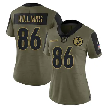 Nike Rodney Williams Women's Limited Pittsburgh Steelers Olive 2021 Salute To Service Jersey