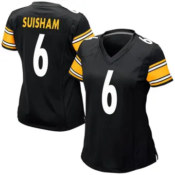 Nike Shaun Suisham Women's Game Pittsburgh Steelers Black Team Color Jersey