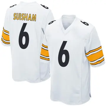 Nike Shaun Suisham Youth Game Pittsburgh Steelers White Jersey