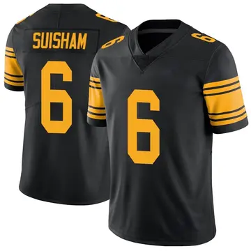Nike Shaun Suisham Youth Limited Pittsburgh Steelers Black Color Rush Jersey