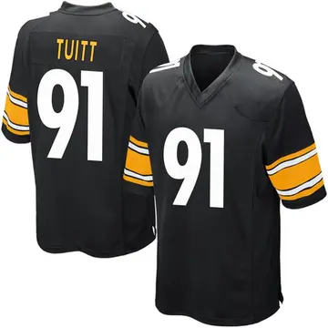 Nike Stephon Tuitt Men's Game Pittsburgh Steelers Black Team Color Jersey