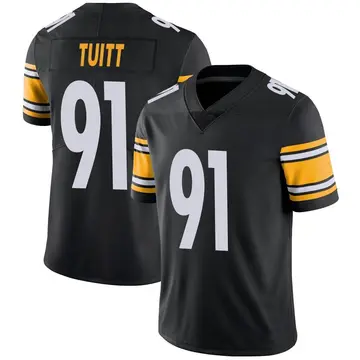 Nike Stephon Tuitt Men's Limited Pittsburgh Steelers Black Team Color Vapor Untouchable Jersey