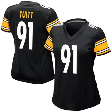 Nike Stephon Tuitt Women's Game Pittsburgh Steelers Black Team Color Jersey